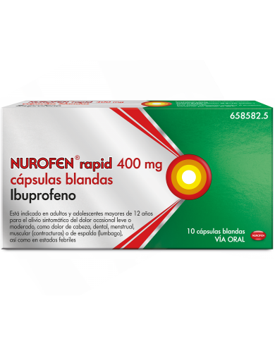 NUROFEN RAPID 400 mg 10 CAPSULAS BLANDAS NUROFEN RAPID 400 mg 10 CAPSULAS BLANDAS