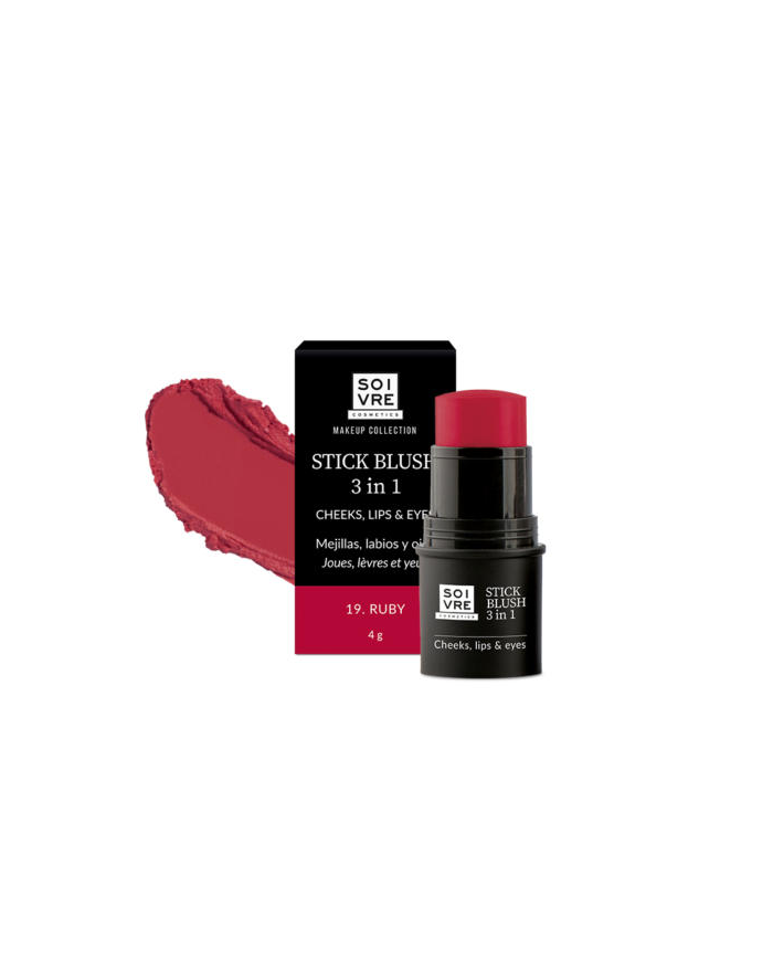 SOIVRE COSMETICS BLUSH 3 IN 1 STICK RUBY Nº19 SOIVRE COSMETICS BLUSH 3 IN 1 STICK RUBY Nº19