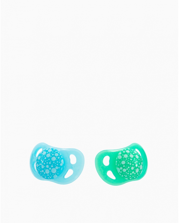 TWISTSHAKE CHUPETE AZUL/VERDE SILICONA 0-6M 2 UN