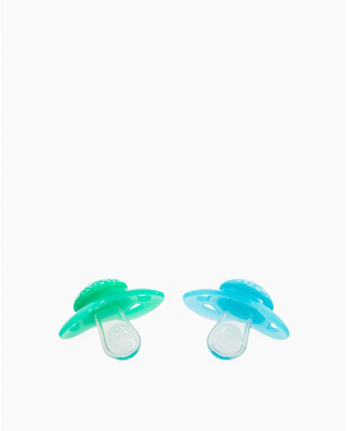 TWISTSHAKE CHUPETE AZUL/VERDE SILICONA 0-6M 2 UN