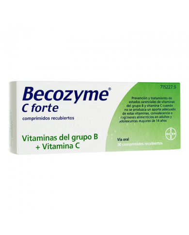 BECOZYME C FORTE 30 COMPRIMIDOS RECUBIERTOS BECOZYME C FORTE 30 COMPRIMIDOS RECUBIERTOS