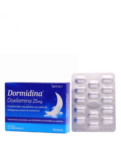 DORMIDINA 25 mg 14 COMPRIMIDOS RECUBIERTOS
