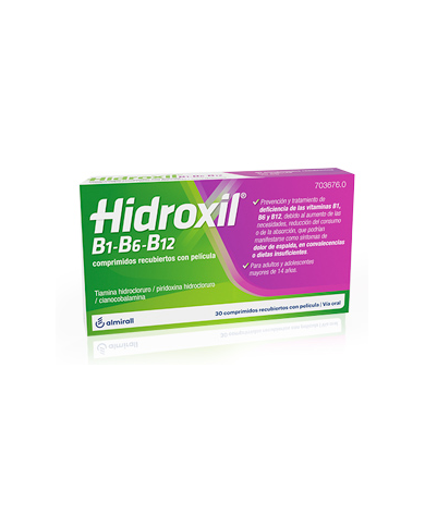 HIDROXIL B1-B6-B12 30 COMPRIMIDOS RECUBIERTOS HIDROXIL B1-B6-B12 30 COMPRIMIDOS RECUBIERTOS