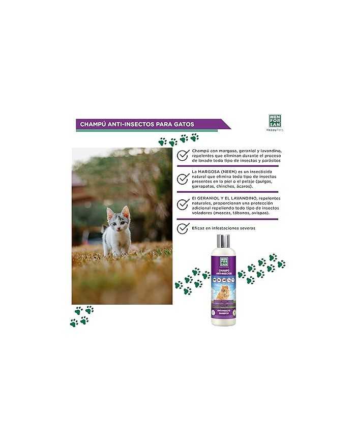 MEFORSAN CHAMPU INSECTOS GATOS 300 ML