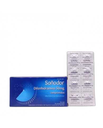 SOÑODOR DIFENHIDRAMINA 50 MG 16 COMPRIMIDOS