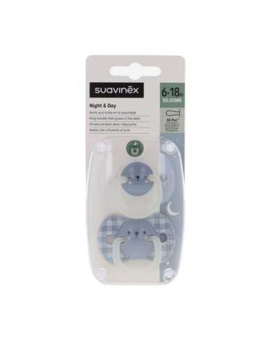 SUAVINEX CHUPET SILICON FISIOLOG 6-18M 2 UND N&D