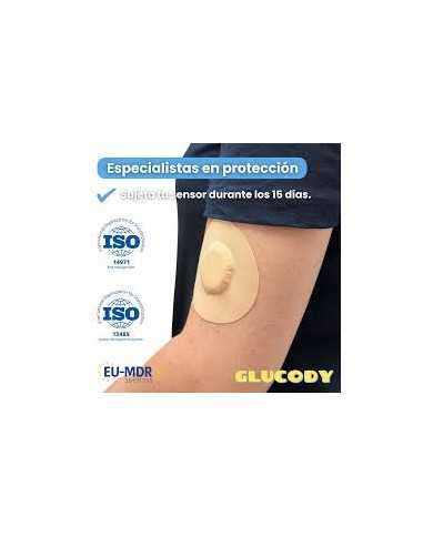 PARCHES PROTECTORES GLUCODY SENSOR MARRON 10 U