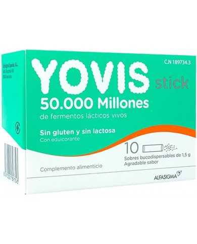 YOVIS STICK 10 SOBRES BUCODISPERSABLES YOVIS STICK 10 SOBRES BUCODISPERSABLES