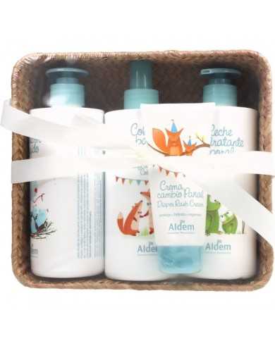 ALDEM BEBE CANASTILLA JABON+LECHE+COLONIA+CREMA