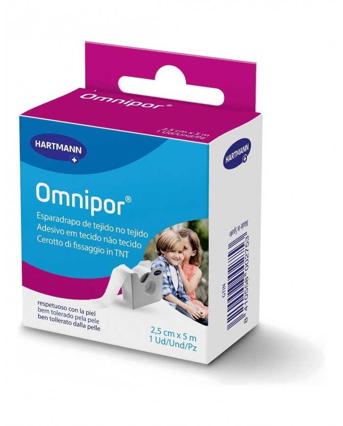 OMNIPOR ESPARADRAPO HIPOALERGICO BLANCO 5X2.5