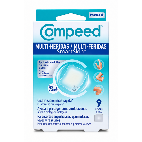 COMPEED MULTI-HERIDAS HIDROCOLOIDE 9 UNIDADES G