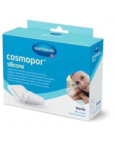 COSMOPOR SILICONE APOSITO ESTERIL 10 X 8CM 5 UD