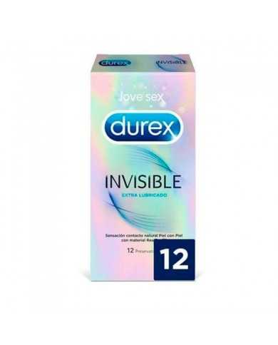 DUREX INVISIBLE EXTRA LUBRICADO 12 PRESERVATIVOS