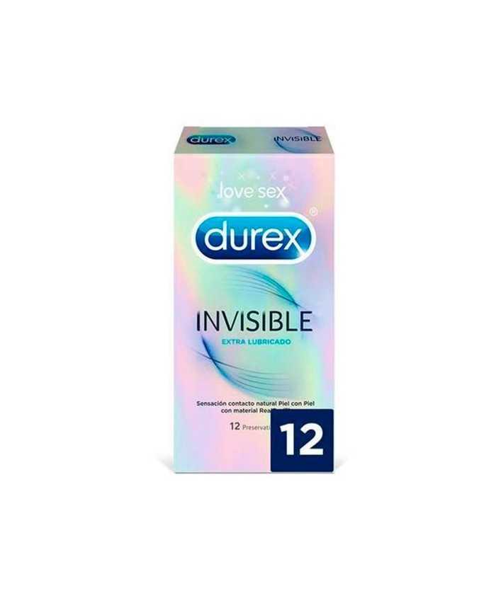 DUREX INVISIBLE EXTRA LUBRICADO 12 PRESERVATIVOS