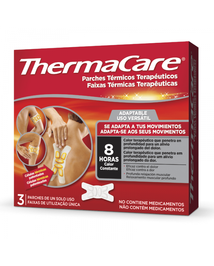 THERMACARE PARCHES TERMICOS ADAPTABLES 3 PARCHES