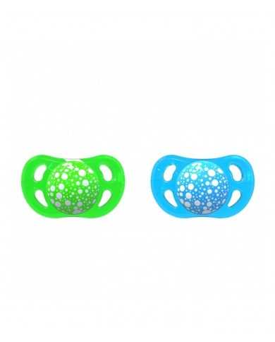 TWISTSHAKE CHUPETE AZUL/VERDE SILICONA 0-6M 2 UN
