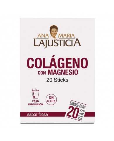 LAJUSTICIA COLAGENO CON MAGNESIO FRESA 20 STICKS